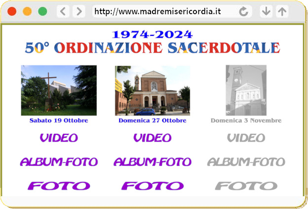 sito della parrocchia Maria Madre di Misericordia