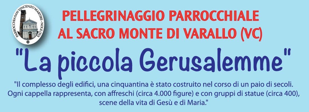 Locandina Pellegrinaggio parrocchiale a Varallo