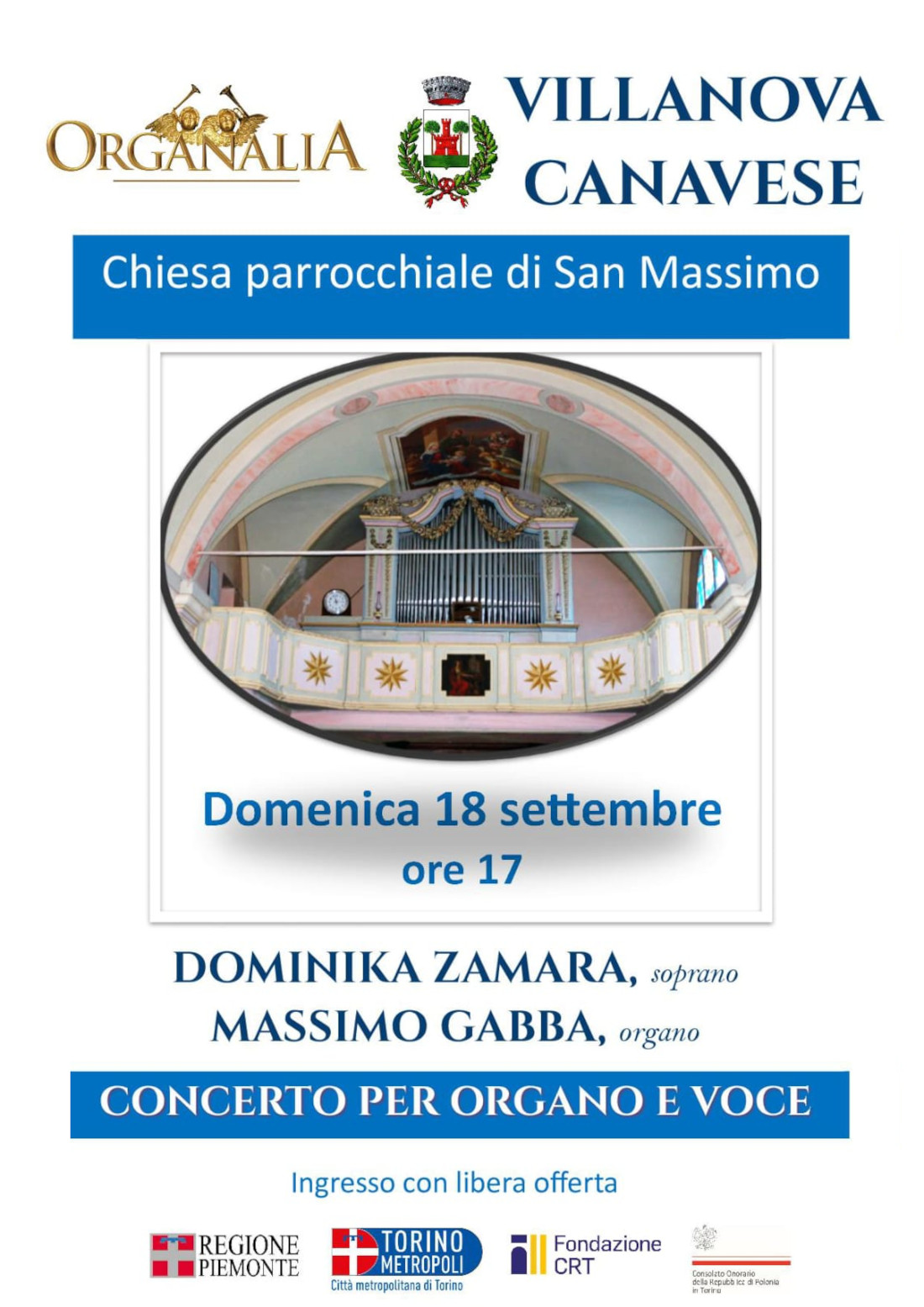 Organalia - Concerto a Villanova il 18 settembre 2022