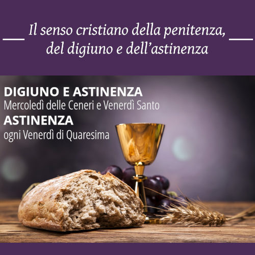 Penitenza, digiuno e astinenza