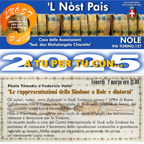 Serata su “Le rappresentazioni della Sindone a Nole e dintorni” - 7 marzo