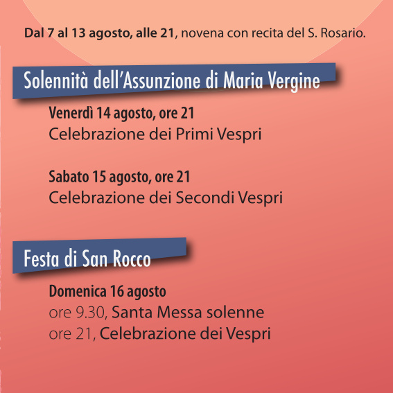 Festa dell’Assunta e di San Rocco (2026)